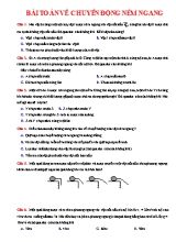 25 Câu trắc nghiệm Vật lý 10 - Bài 15 Bài toán về chuyển động ném ngang (Có đáp án)